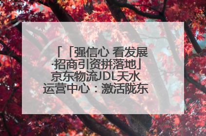 「强信心 看发展·招商引资拼落地」京东物流JDL天水运营中心：激活陇东南区域经济新引擎
